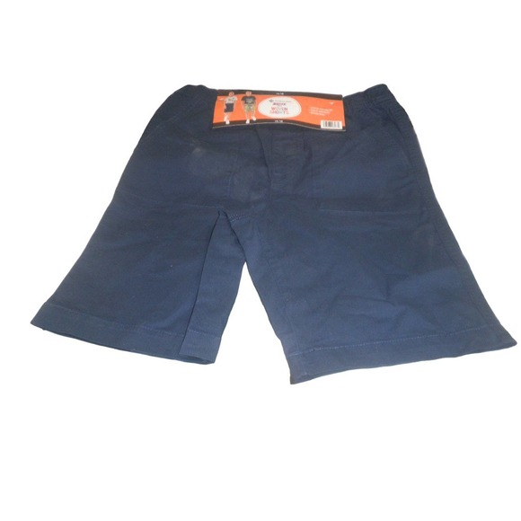 Boys 2-Pack Size SM 4/5 Woven Shorts, Camo Green & Blue w/ Elastic Waist - Picture 4 of 6